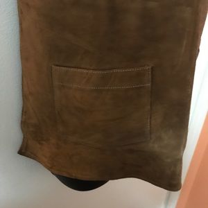 Vintage Suede Two-tie Halter Top in brown by Gap